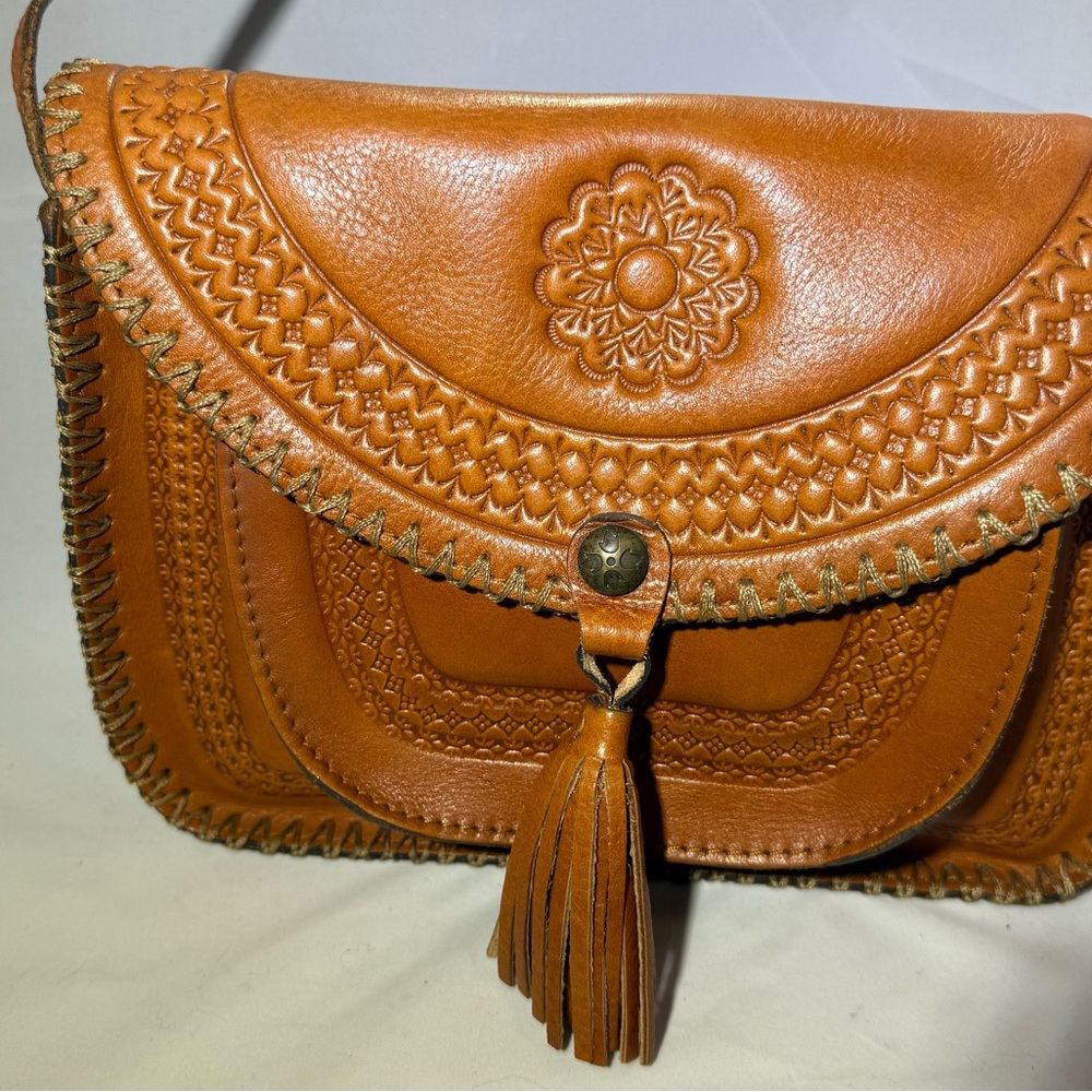Patricia Nash Saddle Leather Crossbody Bag